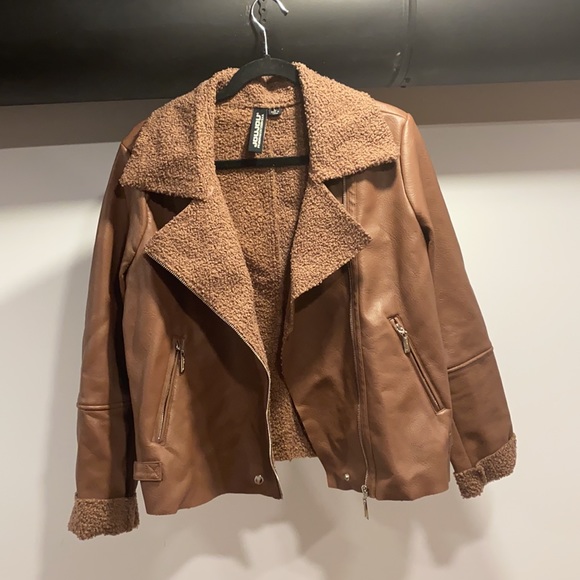 FAUX LEATHER - SUPER SOFT - BOMBER JACKET - - Picture 2 of 4